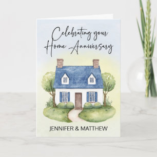 Tarjeta Aniversario de la casa de un realtor personaliza l
