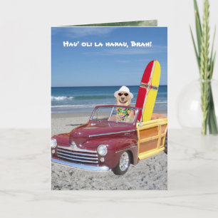 Tarjeta Aniversario de la curiosa surfista del personaliza