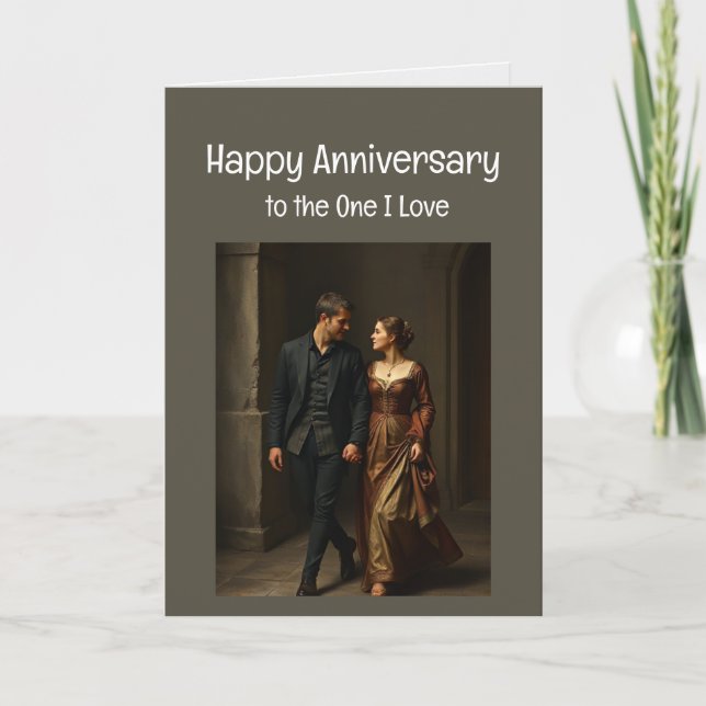 Tarjeta Aniversario de la diversión del marido, la esposa  (Anverso)