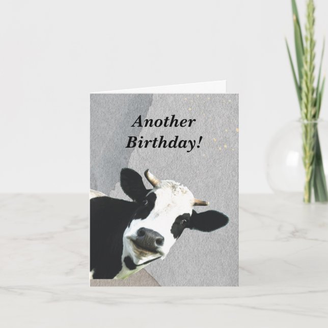 Tarjeta Aniversario de la Edad de la Vaca de Buena Noticia (Anverso)
