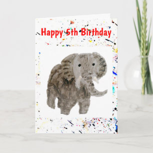 Tarjeta Aniversario de la Edad del Elefante Animal