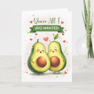 Tarjeta Aniversario de la Esposa Cuta Aguacate Pun Todo Lo