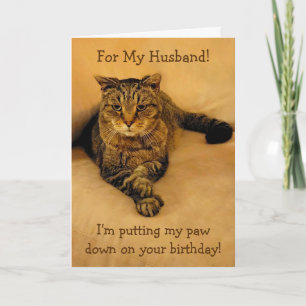 Tarjeta Aniversario de la esposa del gato