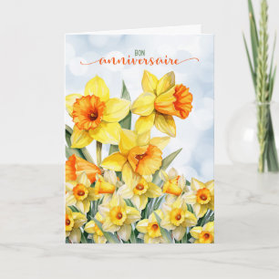 Tarjeta Aniversario de la explosión francesa Daffodil Gard