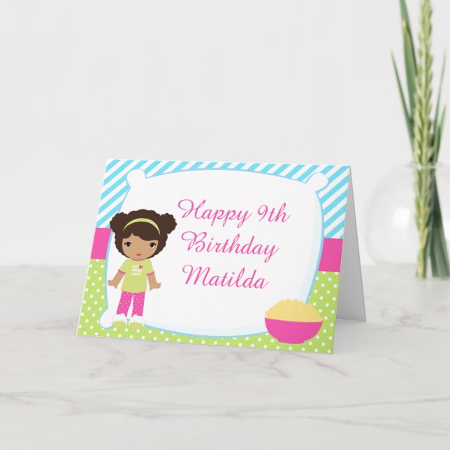 Tarjeta Aniversario de la Fiesta de un sueño afroamericano (Anverso)