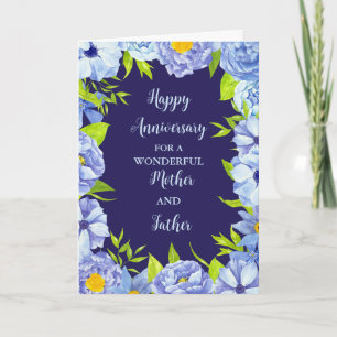 Tarjeta Aniversario de la flor madre y padre
