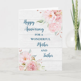 Tarjeta Aniversario de la flor madre y padre