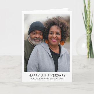 Tarjeta Aniversario de la foto Boda