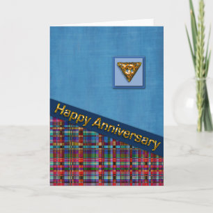 Tarjeta Aniversario de la Fundición Roja y de la Tela Azul