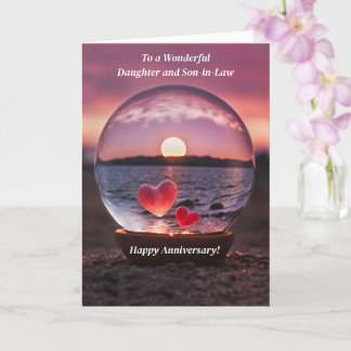 Tarjeta Aniversario de la hija y el hijo en la ley