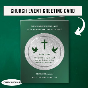 Tarjeta Aniversario de la Iglesia de Agradecimiento Silver