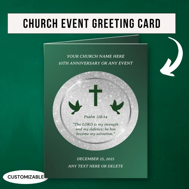 Tarjeta Aniversario de la Iglesia de Agradecimiento Silver (Subido por el creador)