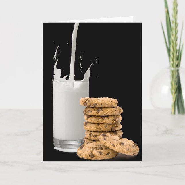 Tarjeta Aniversario de la leche y las cookies (Anverso)