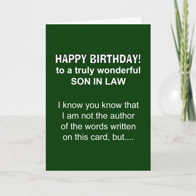 Tarjeta Aniversario de la ley del hijo (Anverso)