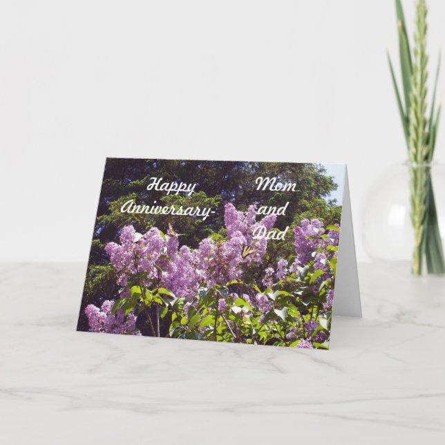 Tarjeta Aniversario de la mamá y del papá (Anverso)