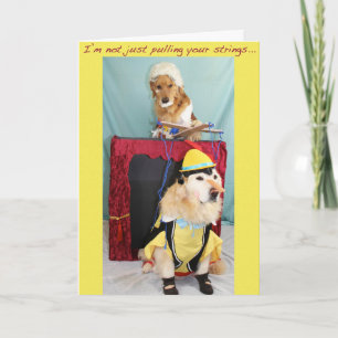 Tarjeta Aniversario de la Marioneta Dorada