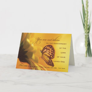 Tarjeta Aniversario de la muerte de una mariposa amada