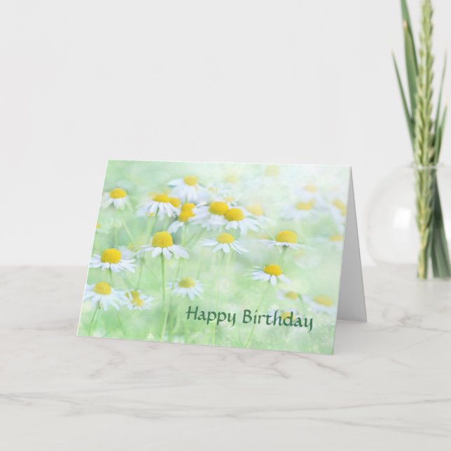 Tarjeta Aniversario de la natalidad de los doncellos blanc (Anverso)
