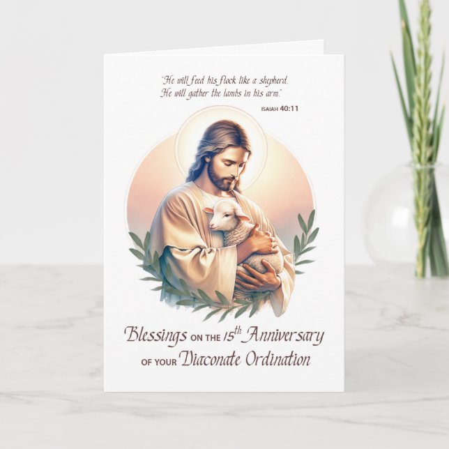 Tarjeta Aniversario de la Orden 15 de la Déacon Jesús Past (Anverso)