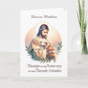Tarjeta Aniversario de la Ordenación de Deacon Jesús Buen 
