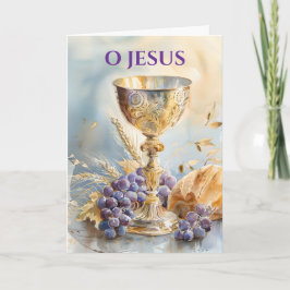 Tarjeta Aniversario de la Ordenación Sacerdotal Cáliz Host