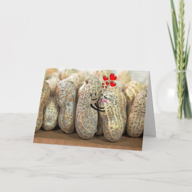 Tarjeta Aniversario de la pareja de cacahuetes (Anverso)