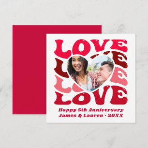 Tarjeta Aniversario de la pareja de fotos de personalizado