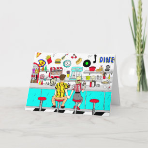 Tarjeta Aniversario de la Pareja Retro de los Cincuenta