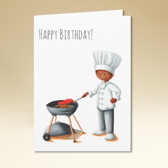 Tarjeta Aniversario de la parrillada del chef Black Man (Subido por el creador)