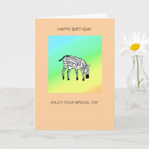 Tarjeta Aniversario de la Pequeña Cebra de Kenia
