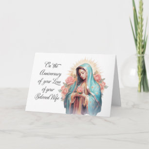 Tarjeta Aniversario de la pérdida de la esposa Beata Virge
