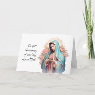 Tarjeta Aniversario de la pérdida de la Madre Virgen María