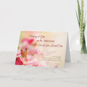 Tarjeta Aniversario de la pérdida de la muerte de un ser q