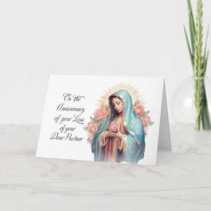 Tarjeta Aniversario de la pérdida de la pareja Virgen Marí