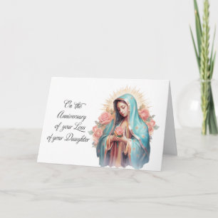 Tarjeta Aniversario de la pérdida de una hija Bendita Marí