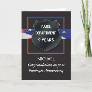Tarjeta Aniversario de la Personalización de Empleado de P