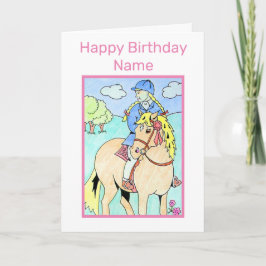 Tarjeta Aniversario de la Personalizado de Pony