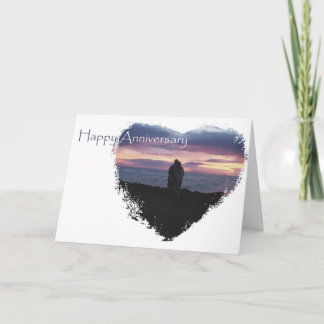 Tarjeta Aniversario de la playa para el marido