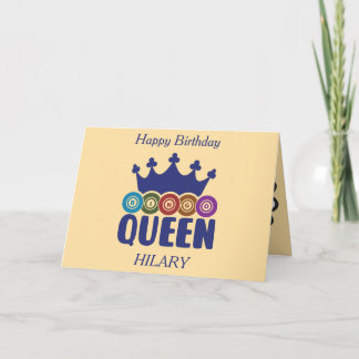 Tarjeta Aniversario de la Reina del Bingo Afortunado