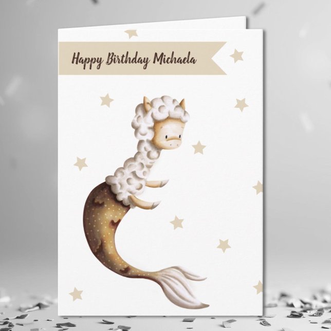 Tarjeta Aniversario de la sirena de la llamada cute (Subido por el creador)