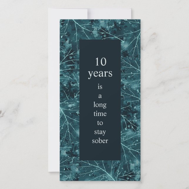 Tarjeta Aniversario de la Sobriedad, un largo momento para (Anverso)