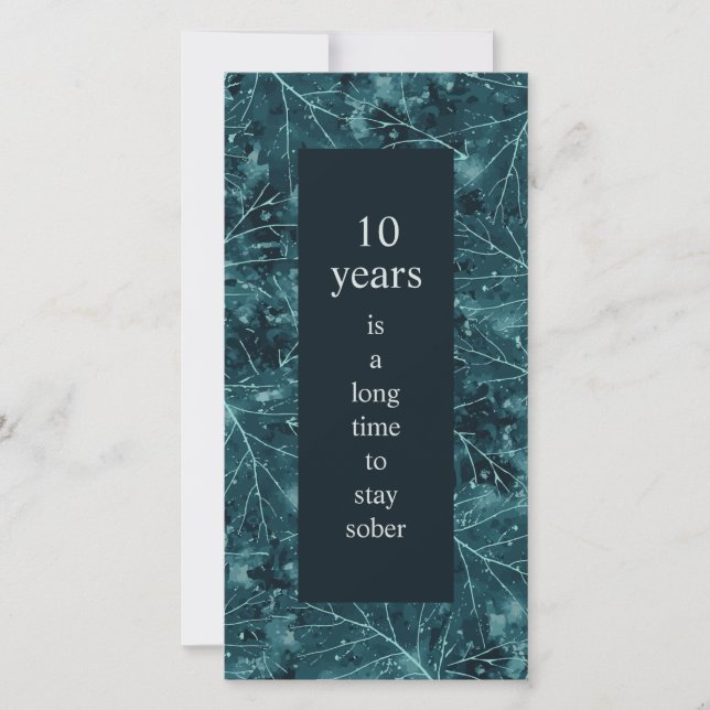 Tarjeta Aniversario de la Sobriedad, un largo momento para (Anverso)