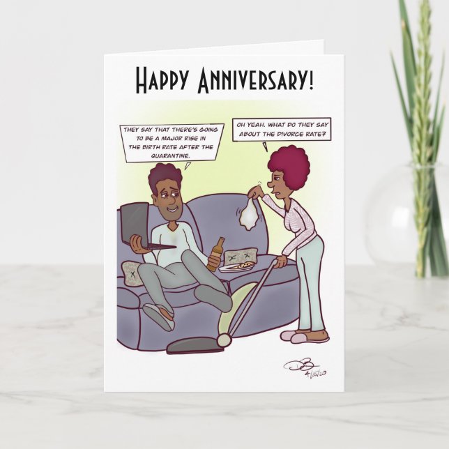 Tarjeta Aniversario de la Tasa de Divorcio (Anverso)