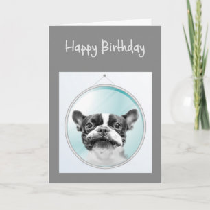 Tarjeta Aniversario de la vejez Diversión Bulldog francés 