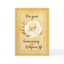 Aniversario de la vida religiosa de Nun White Rose