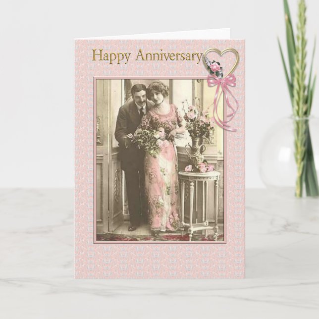 Tarjeta Aniversario de la Vintage (Anverso)