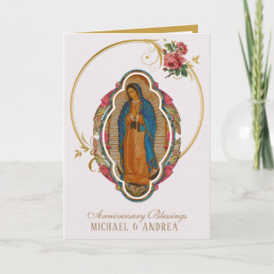 Tarjeta Aniversario de la Virgen Religiosa María Guadalupe