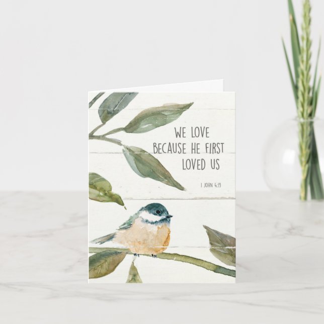 Tarjeta Aniversario de las Aves de las Escrituras (Anverso)