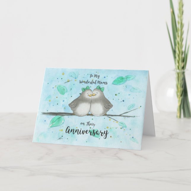 Tarjeta Aniversario de las Mamáes de Lesbianas Amantes de  (Anverso)