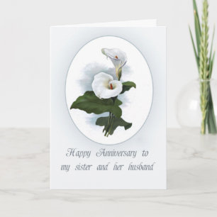 Tarjeta Aniversario de Lilly de la cala para la hermana